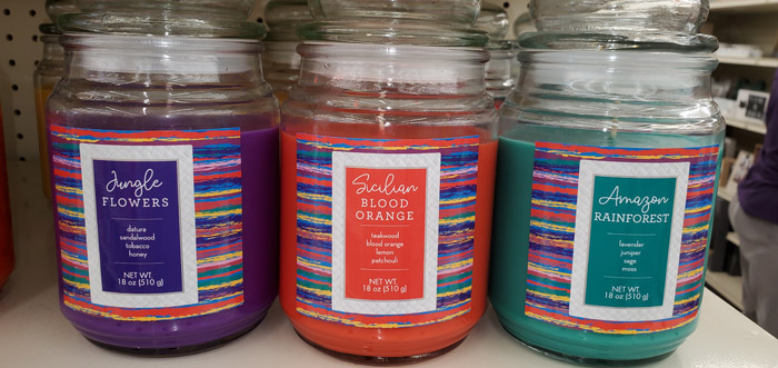 Big Lots Living Colors Candles