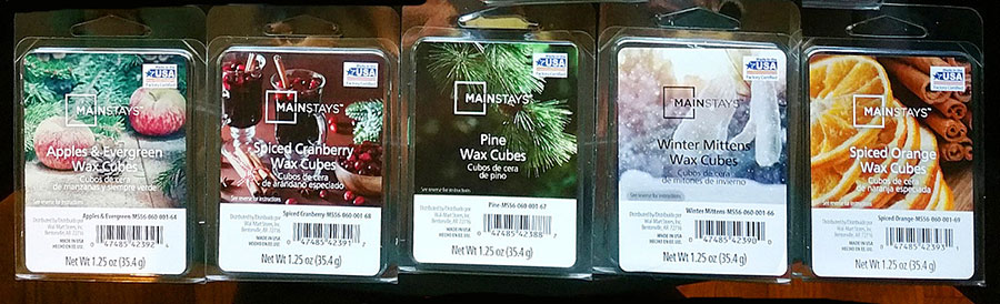 Mainstays (Walmart) Christmas 2016 Wax Melt Reviews