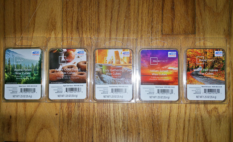 Mainstays (Walmart) Fall 2019 Wax Melt Reviews