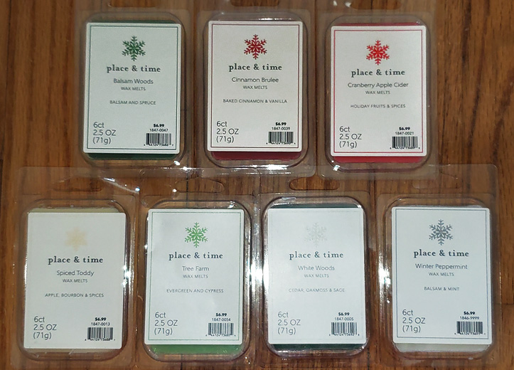 Place & Time (Joann Fabric) Holiday 2021 Wax Melts Reviews