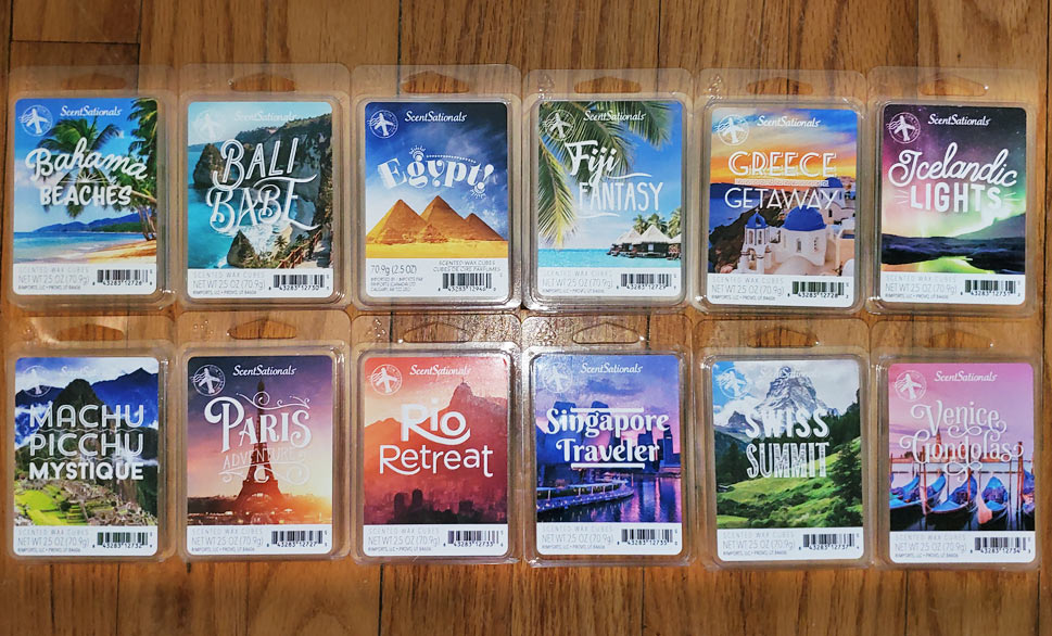 ScentSationals Wax Melts Reviews - March 2021 - Bon Voyage/ Destinations/ Travel Collection